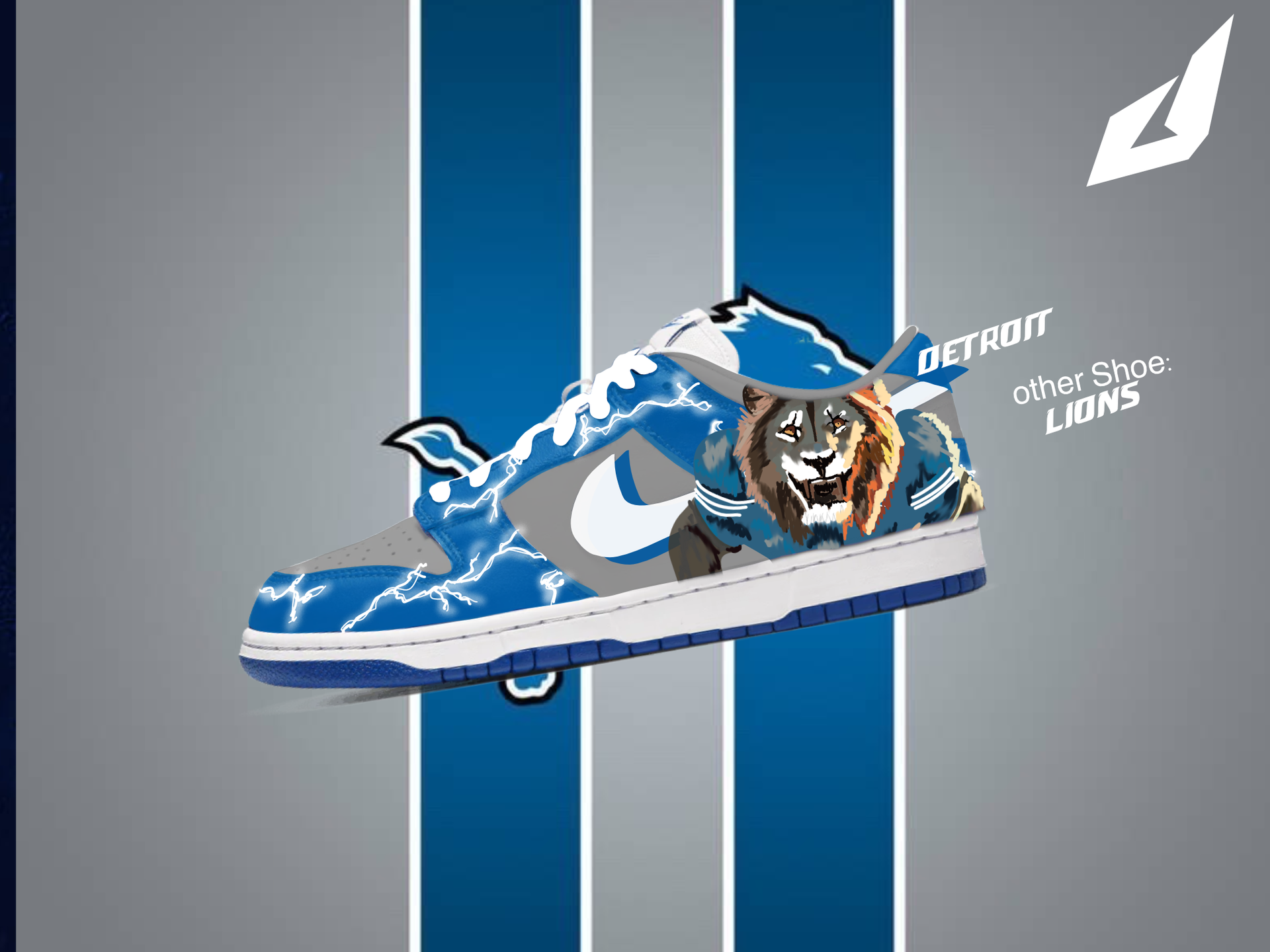 Custom Detroit Nike Dunks