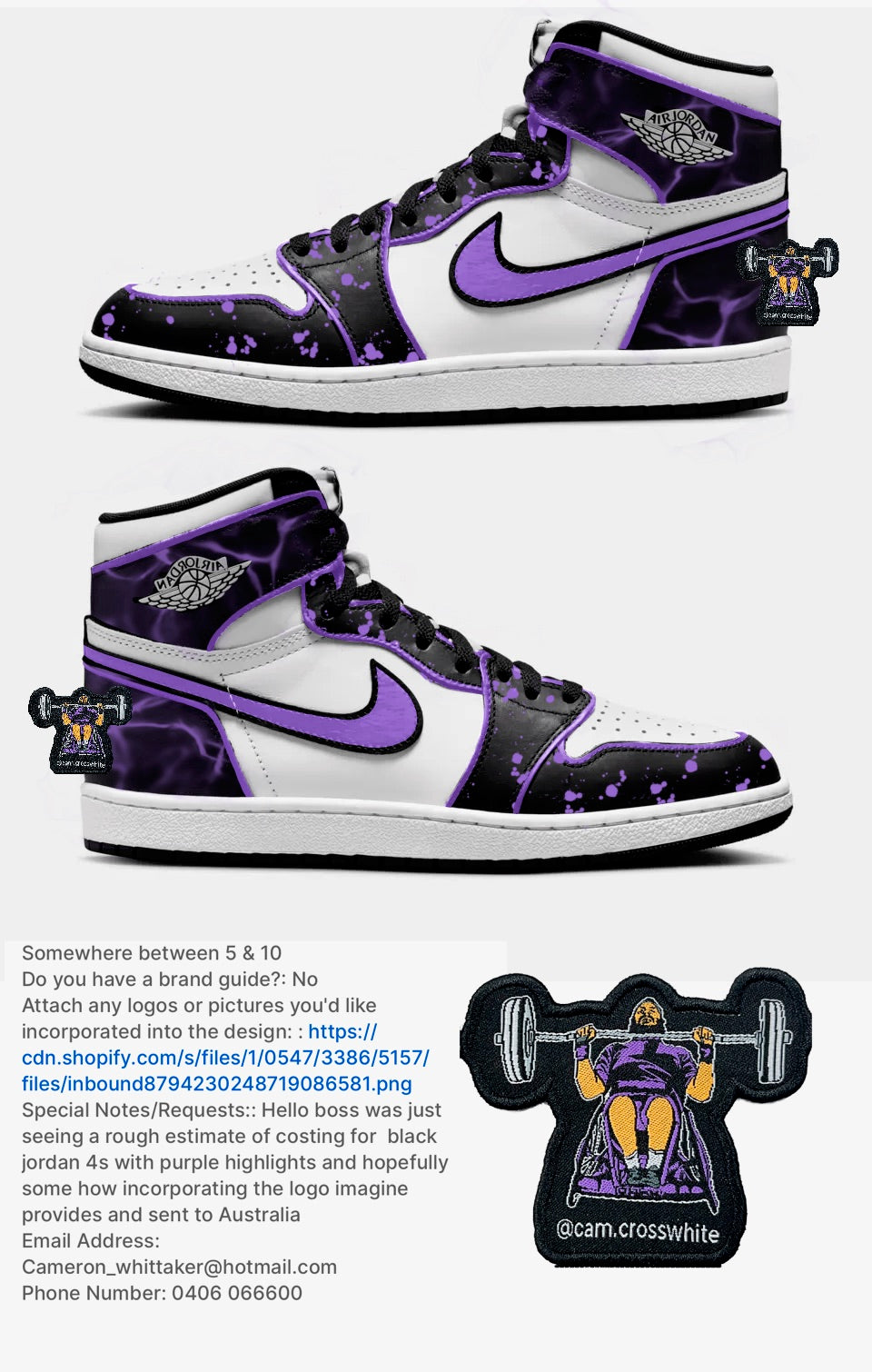 Custom Jordan 4s/Jordan 1 highs