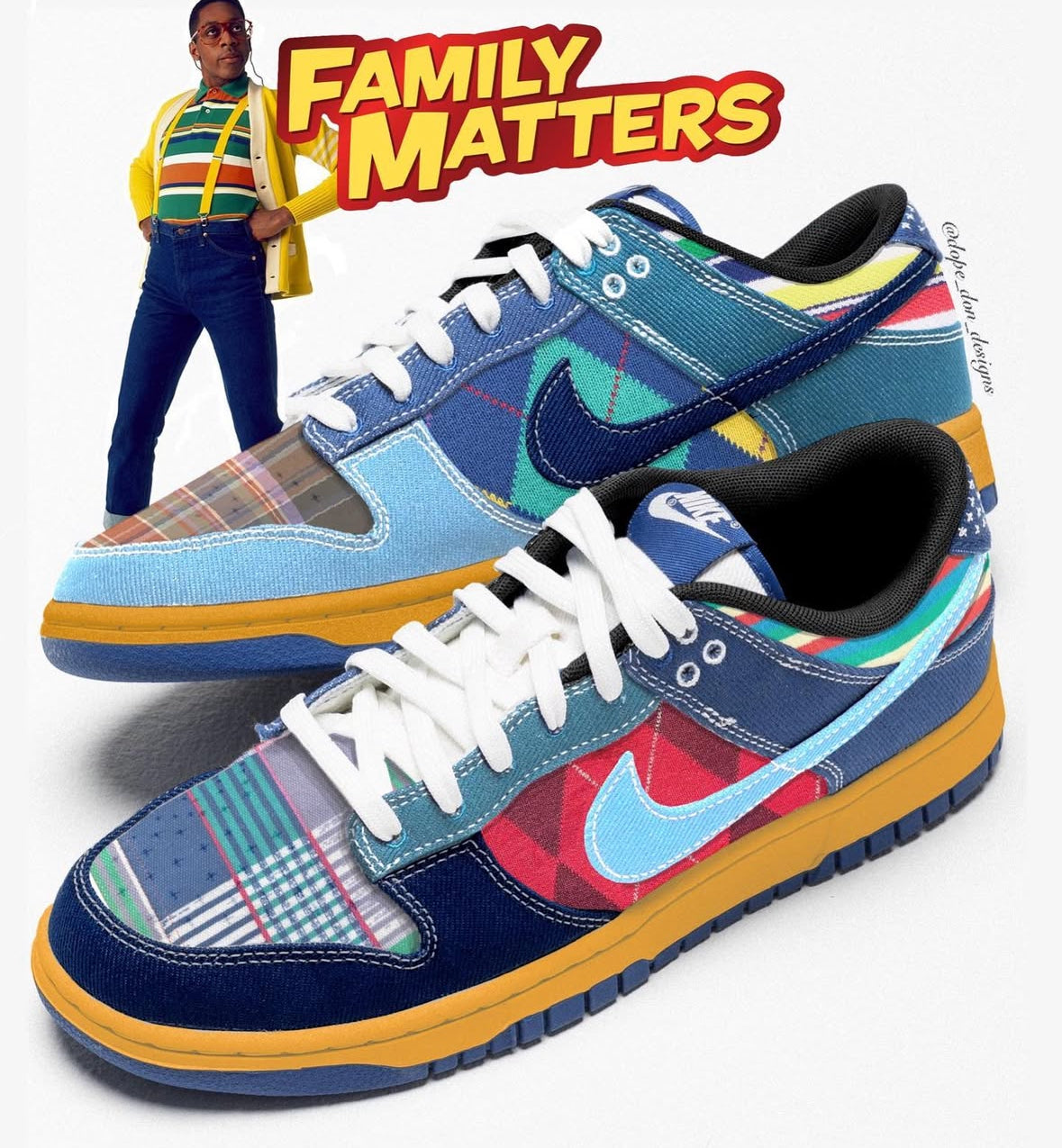 Custom Family matters Nike dunks