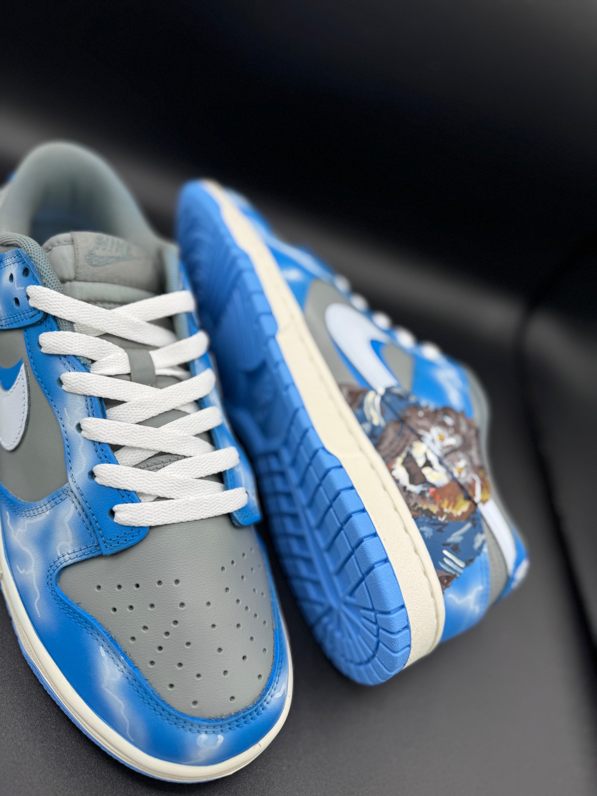 Lions themed Custom Dunks