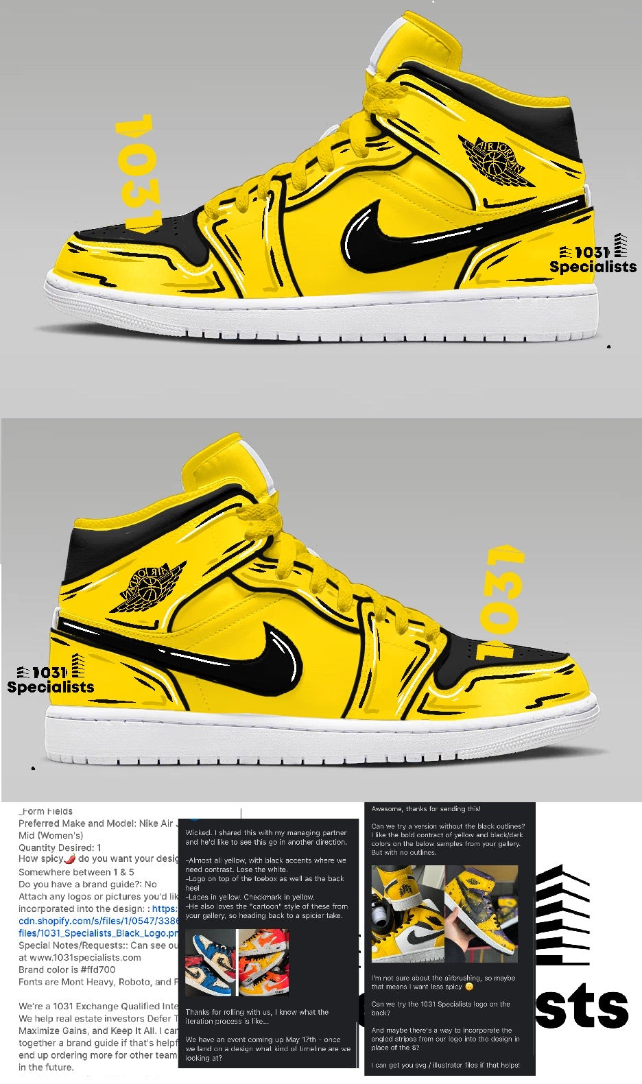 Custom 1031 Jordan 1 mids