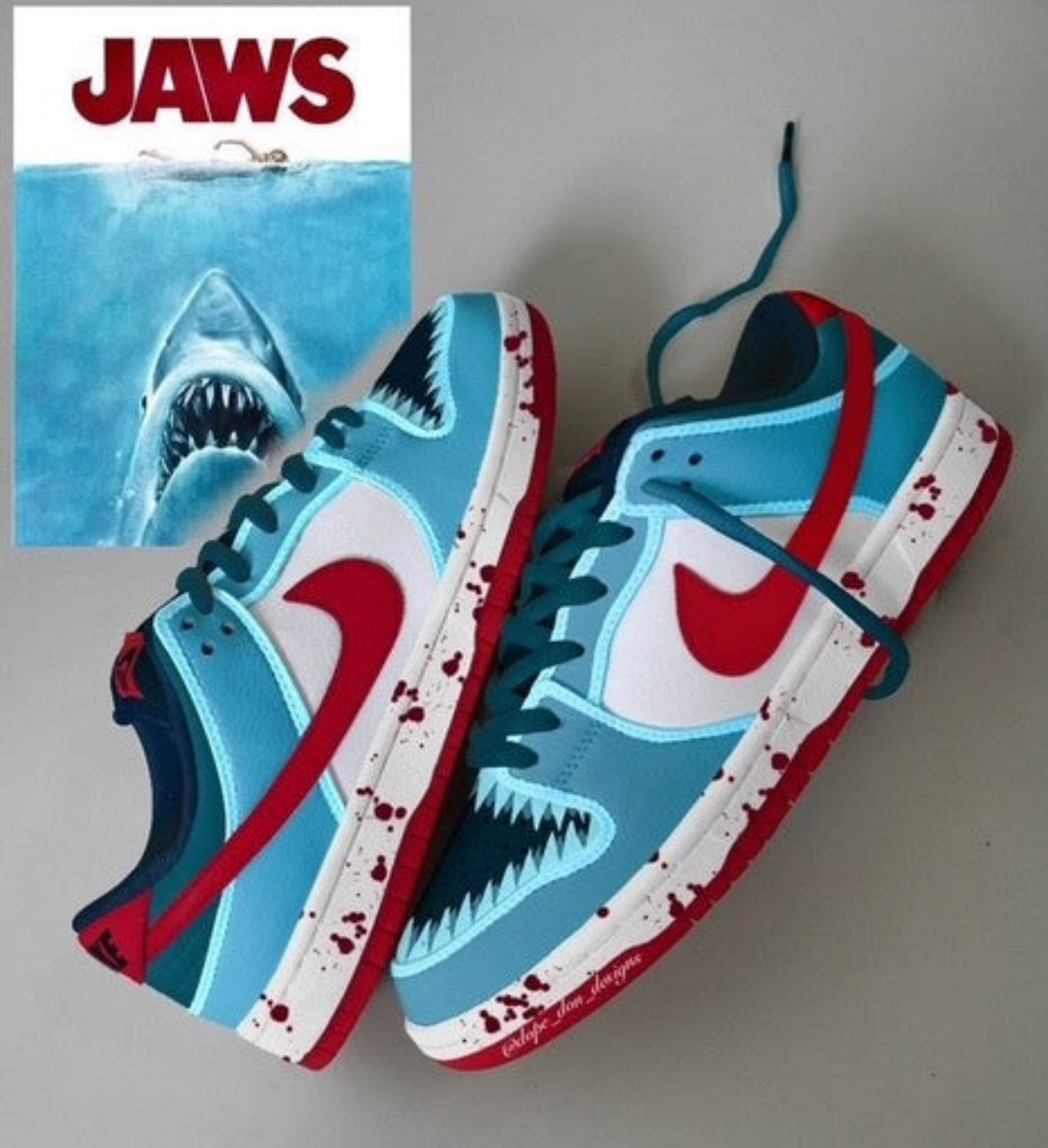 Custom Jaws Nike dunk lows