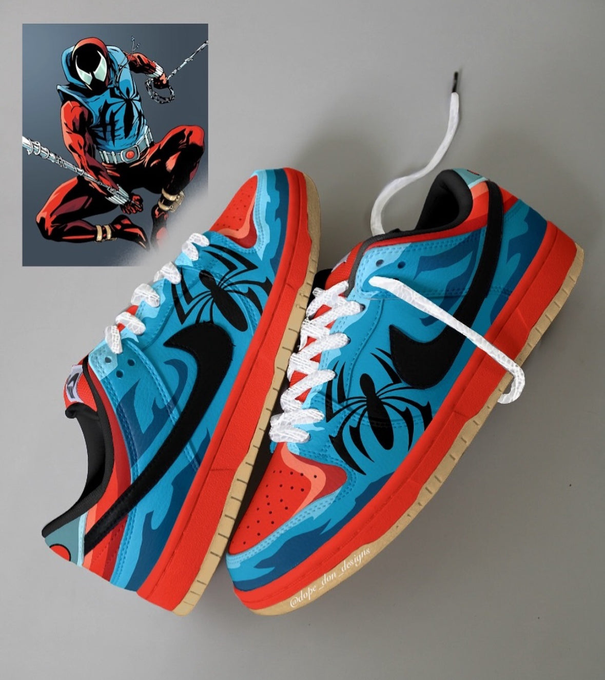Scarlet Spider Custom Nike Dunks