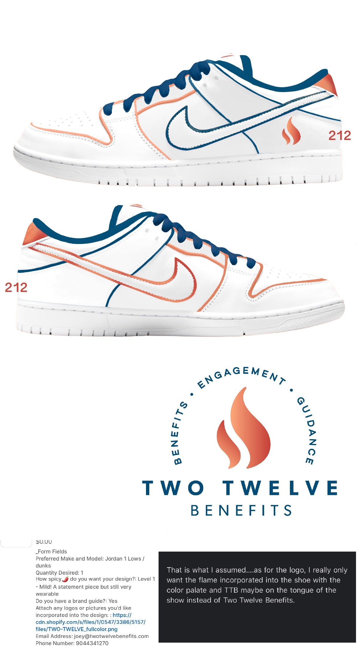 Custom Two Twelve Dunks