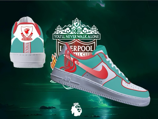 Custom Liverpool Inspired Nike Airforce 1 lows