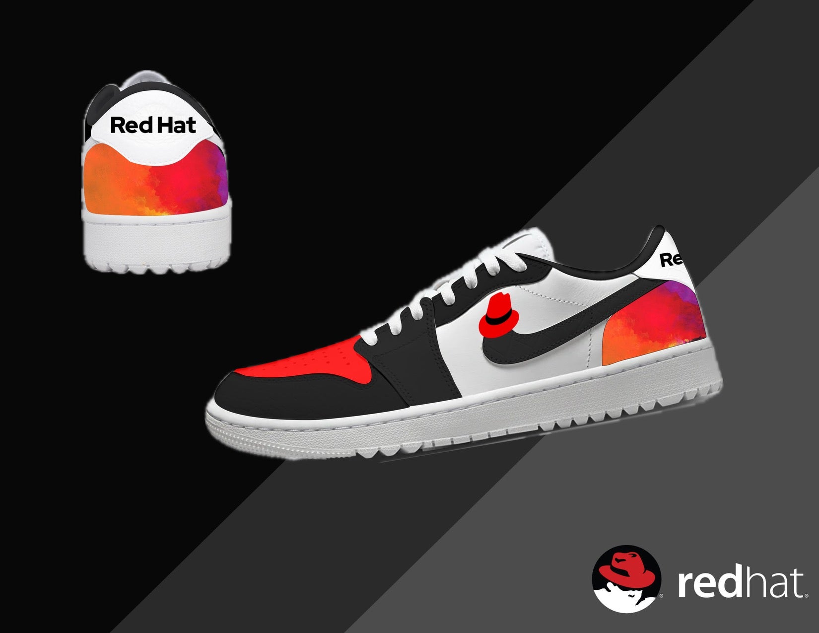 Custom red hat Jordan 1 low Golf