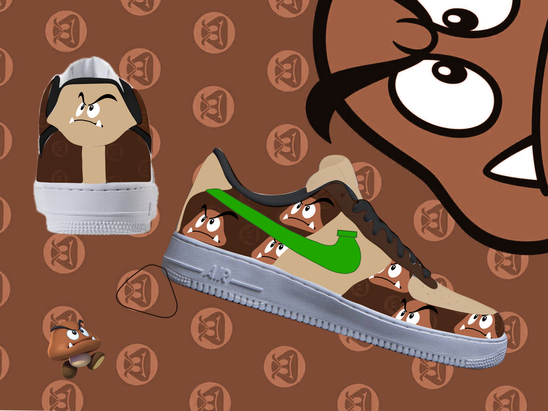 Custom Goomba Airforce 1s