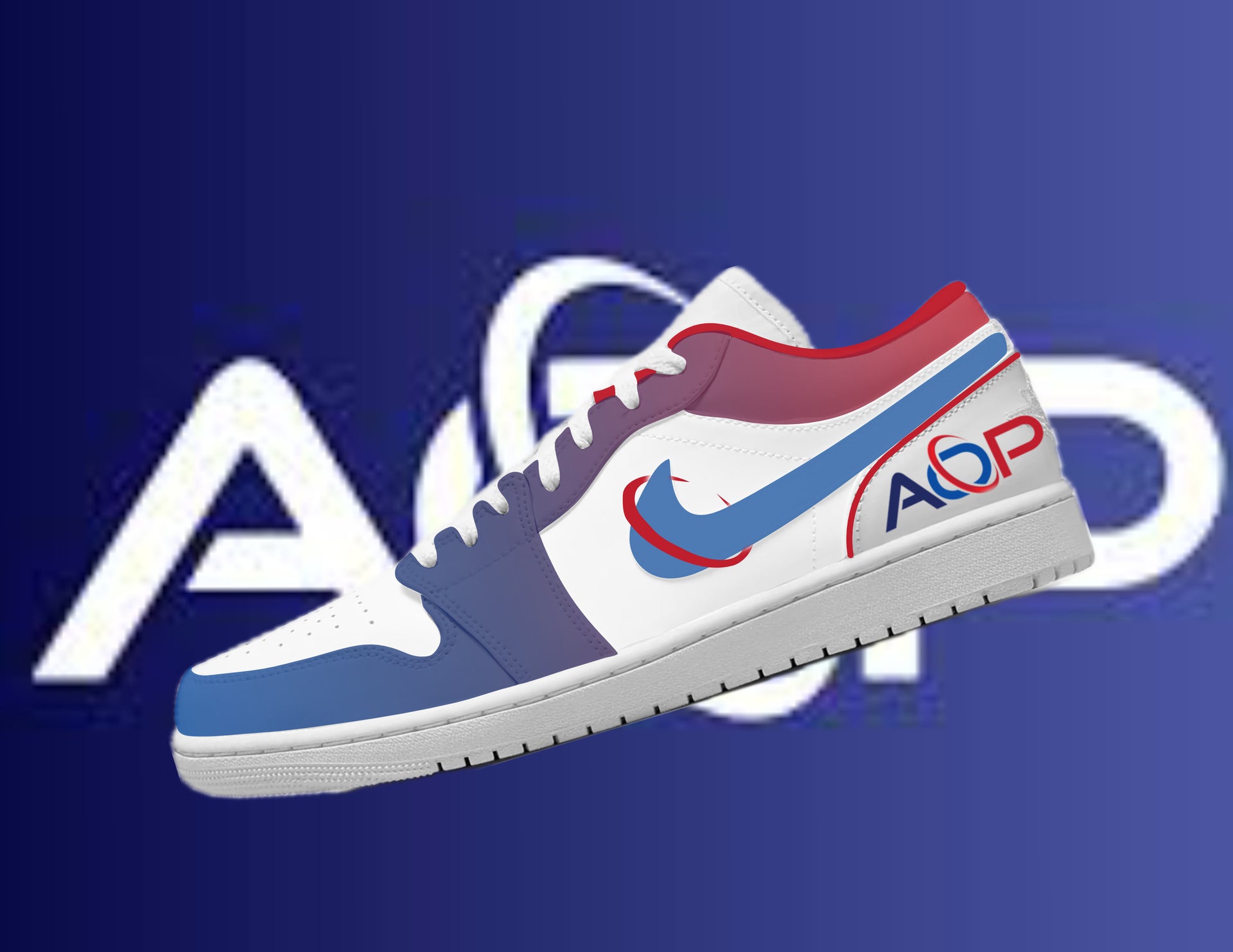 Custom AOP Jordan 1 lows