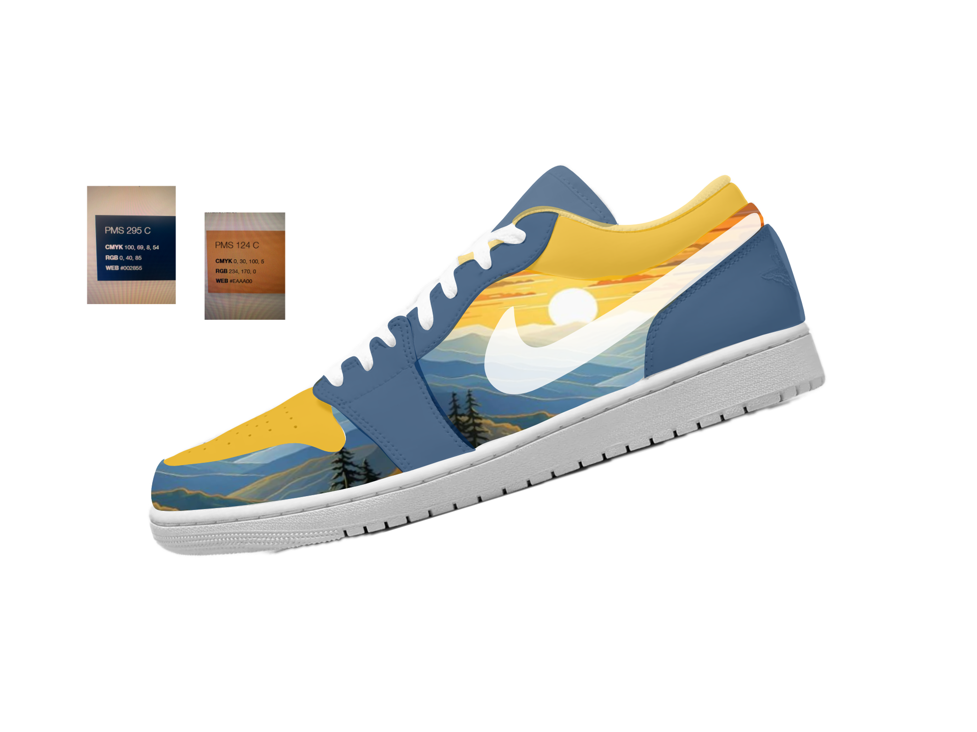 Custom Virginia Themed Jordan 1 lows