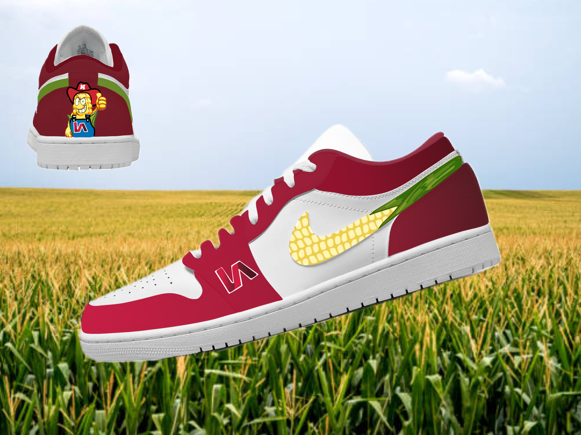 Custom Lee and Associates Corn Jordan 1 lows