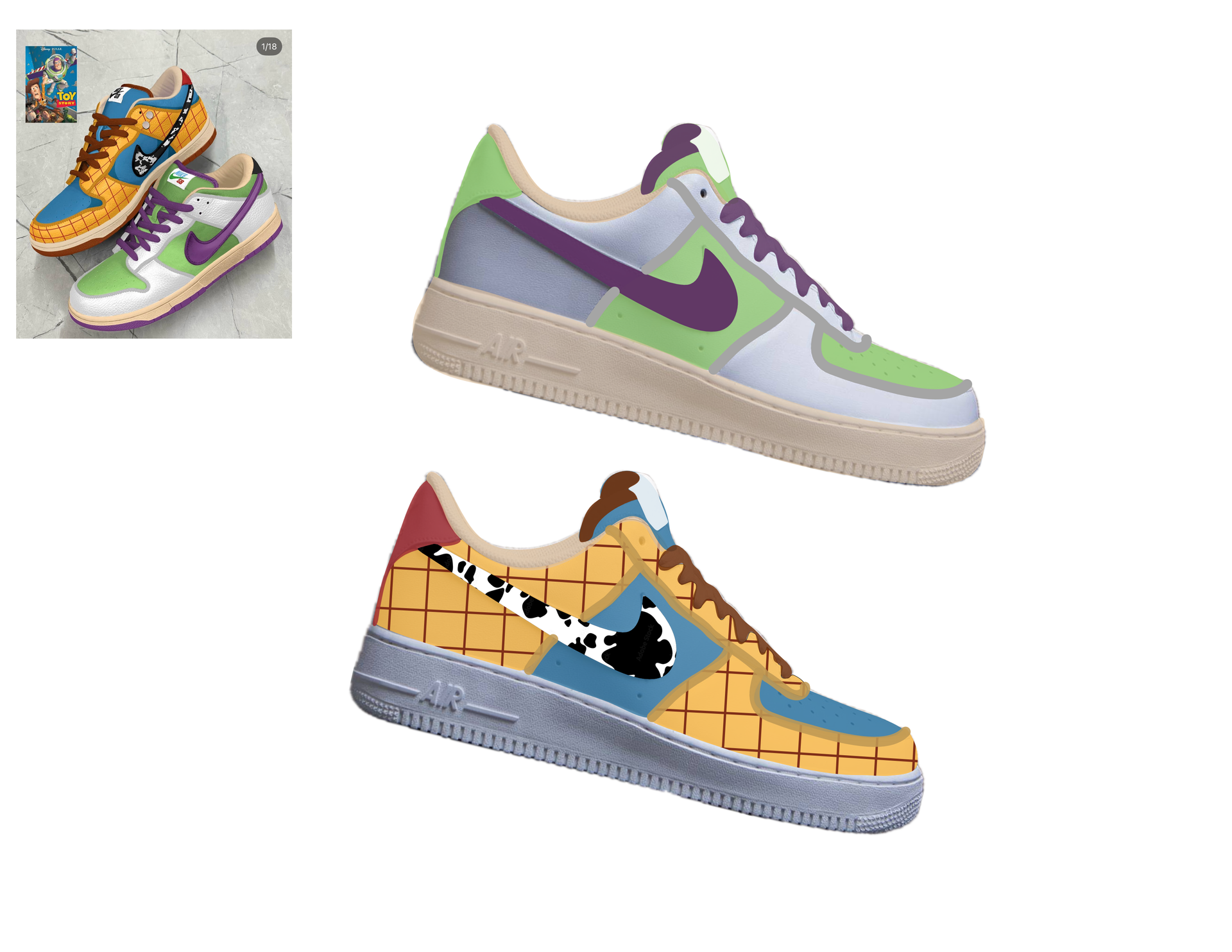 Custom Toy Story Airforce 1s