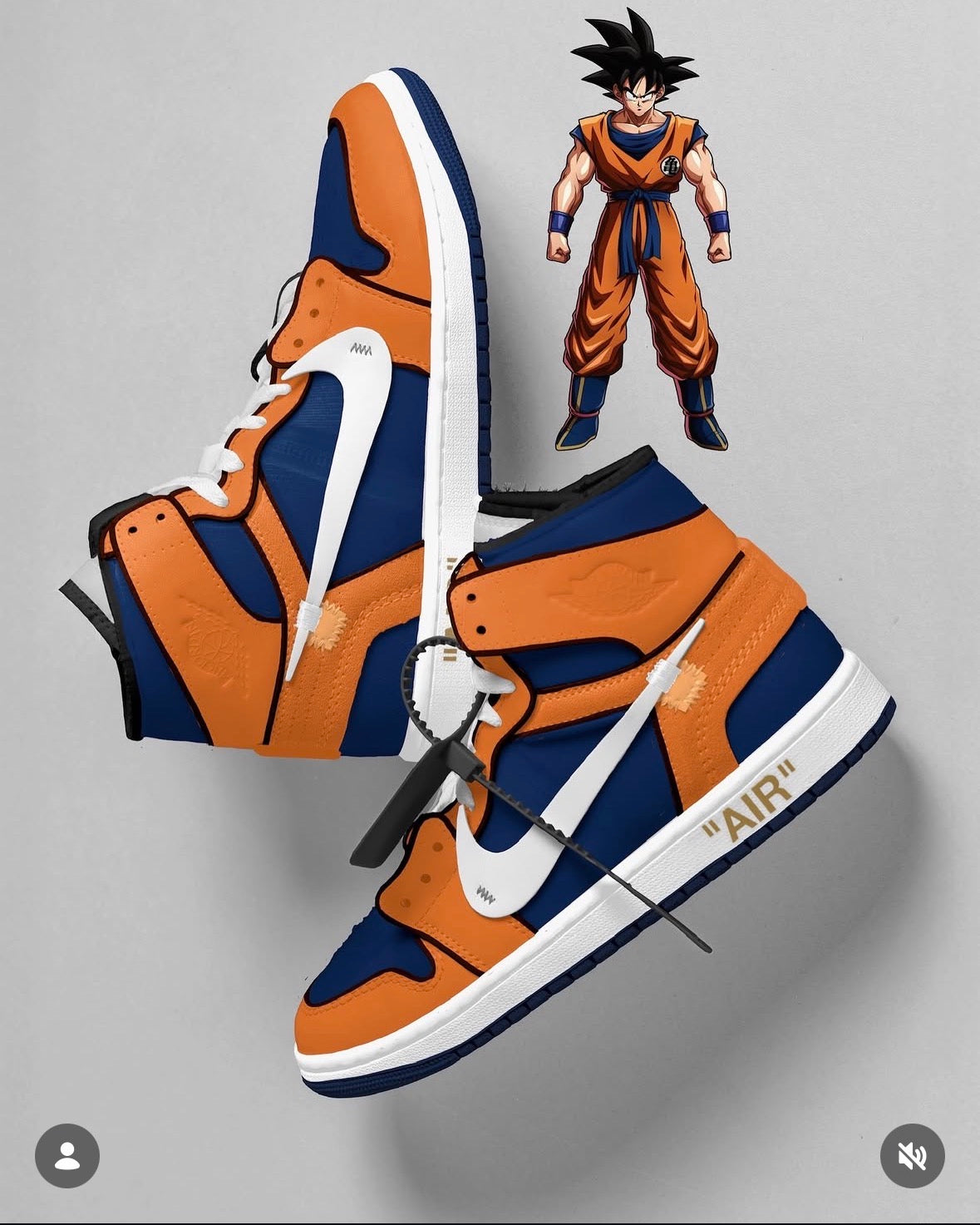 2 pairs of Custom Jordan 1 off whites