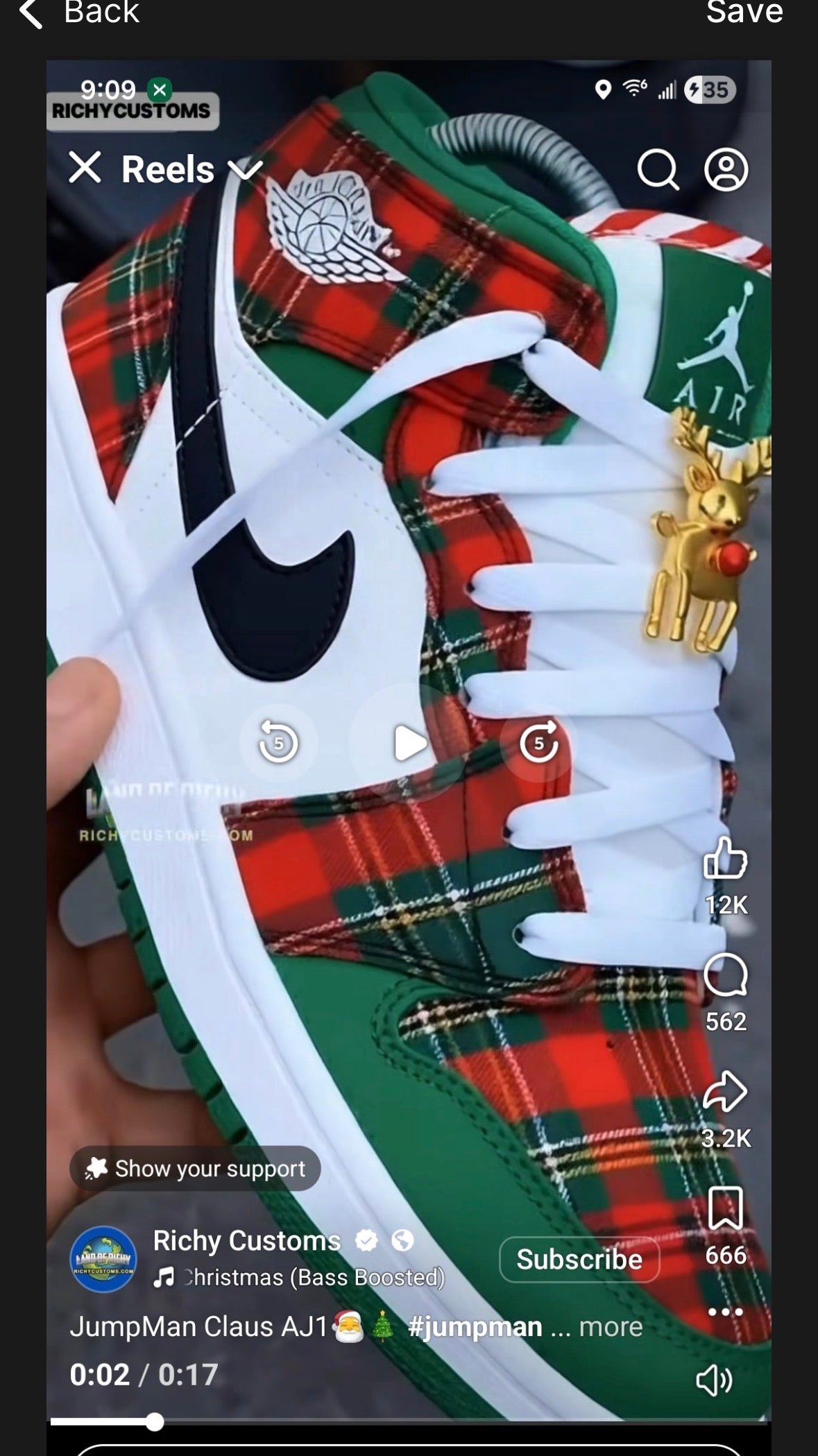 Christmas themed Jordan 1 high