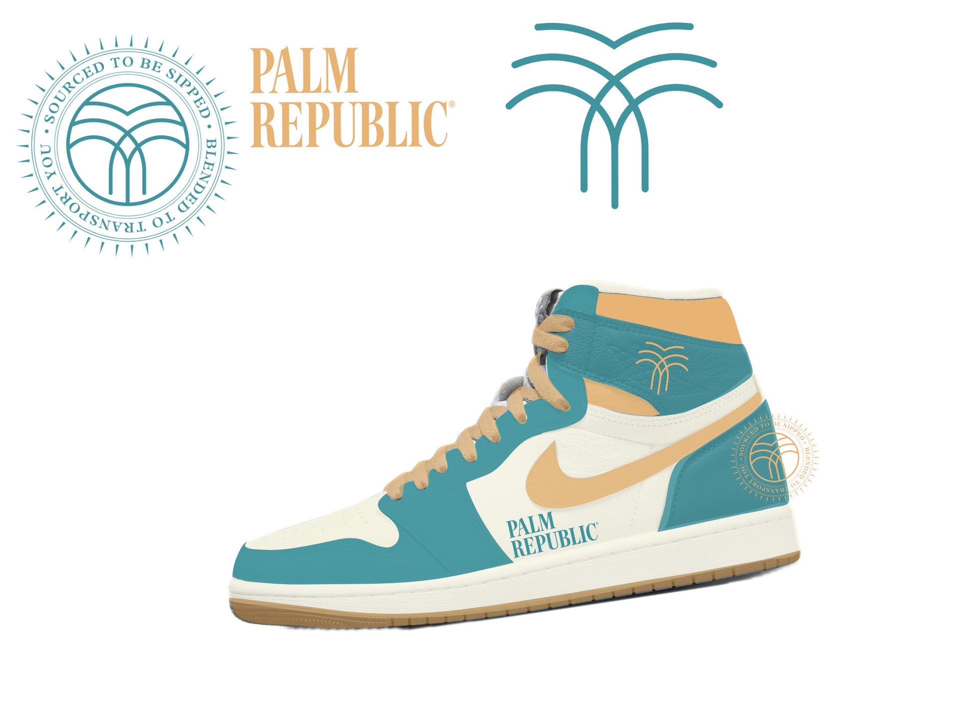 Custom Palm Republic Jordan 1 highs