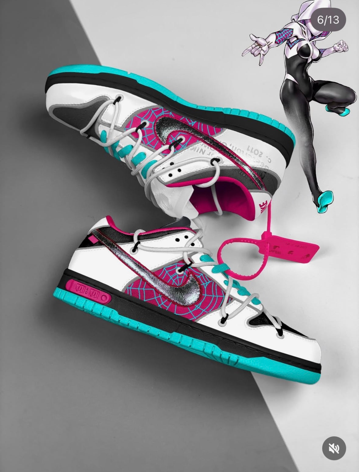 2 pack Custom off white Dunks