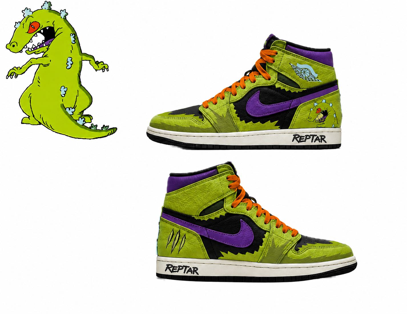 Custom Reptar Jordan 1s