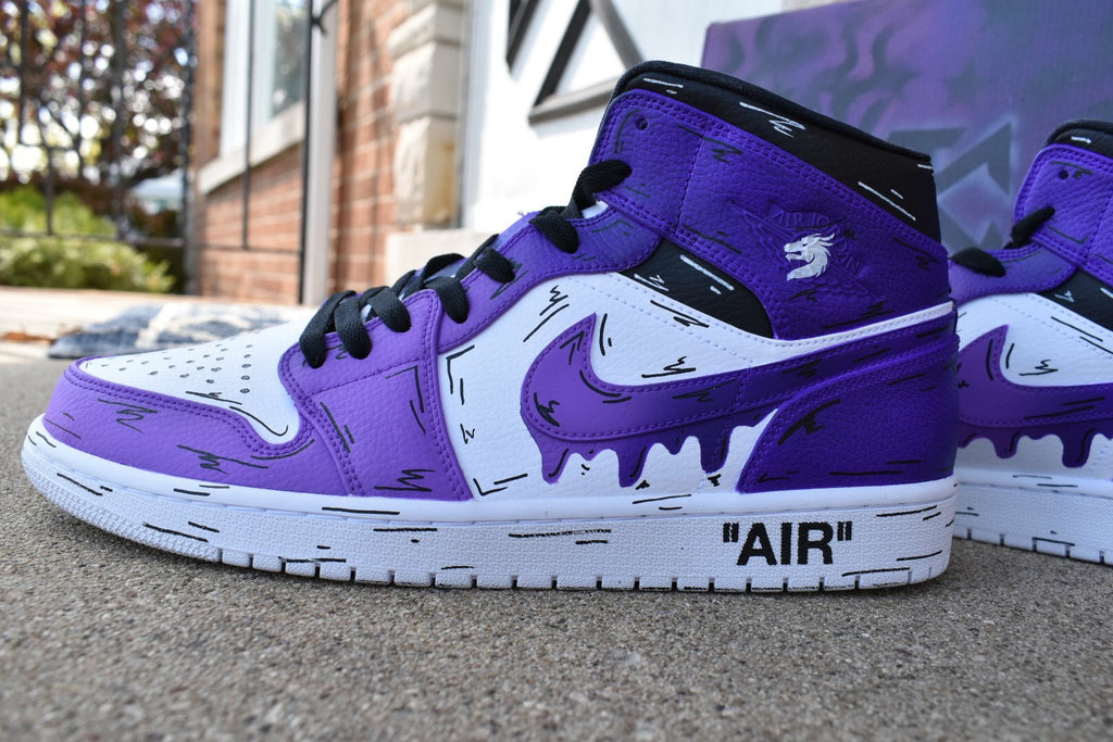 Air jordan 1 off white purple Clearance