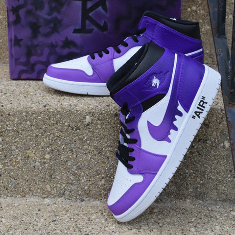 Dripping Purple Fade Jordan 1s
